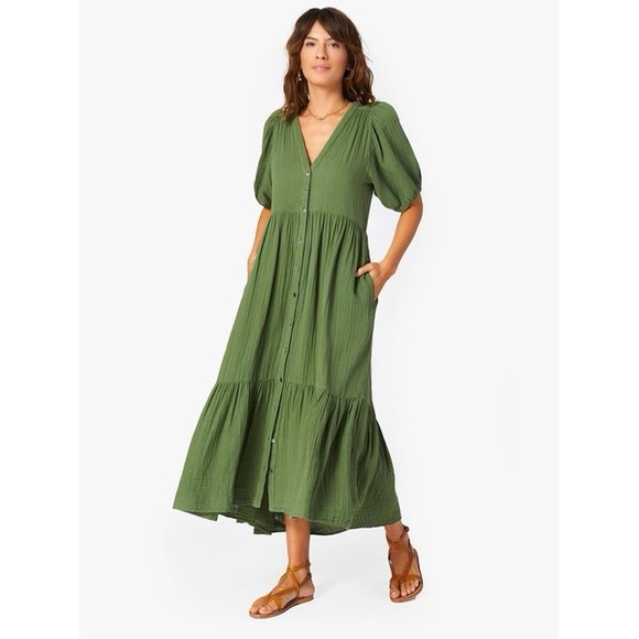 XiRENA Lennox Dress in Surplus Olive - Picture 2 of 5